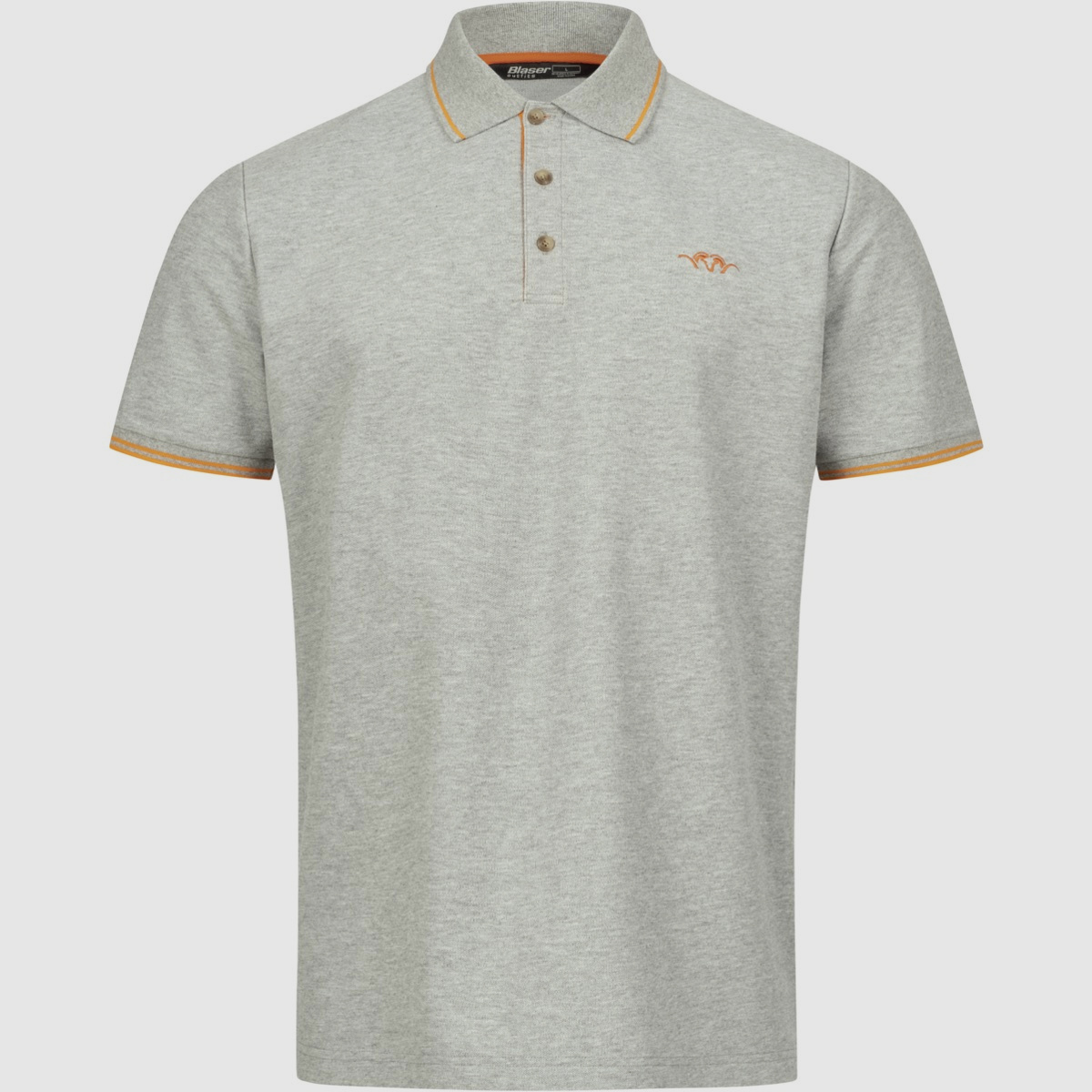 BLASER Polo Shirt da Uomo 22 Grigio Melange