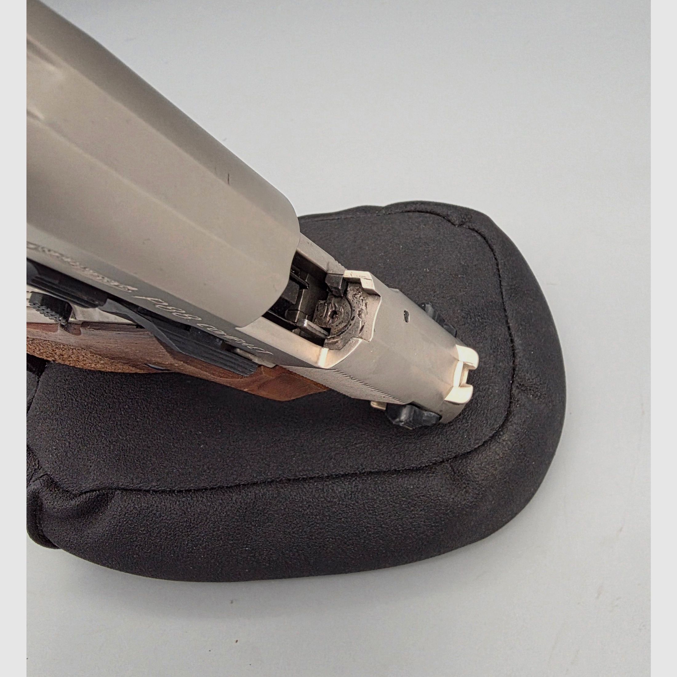 Collector rare Walther P88 caliber 9mm PAK in nickel with wooden grips from the year 2002 with PTB 764 blank firing SRS