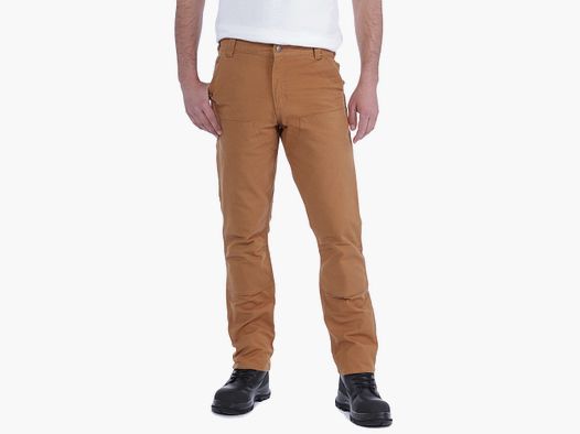 Carhartt Stretch Duck Double Front Hose Herren Brown - W34/L30