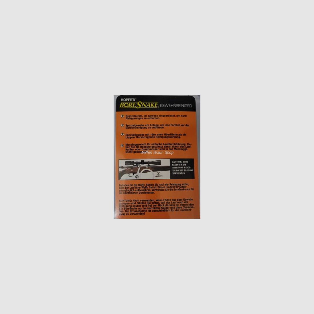 Hoppe s Bore Snake/ Qucik Clean 8,5mm / .35 / .338 / .357 /.358 /.375 / für Langwaffen