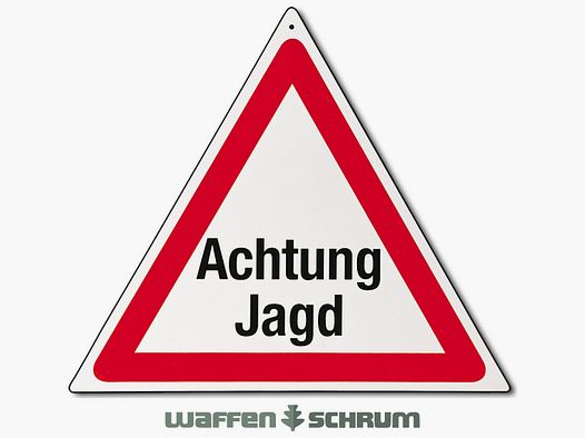 AKAH Warnschild Text: Achtung Jagd