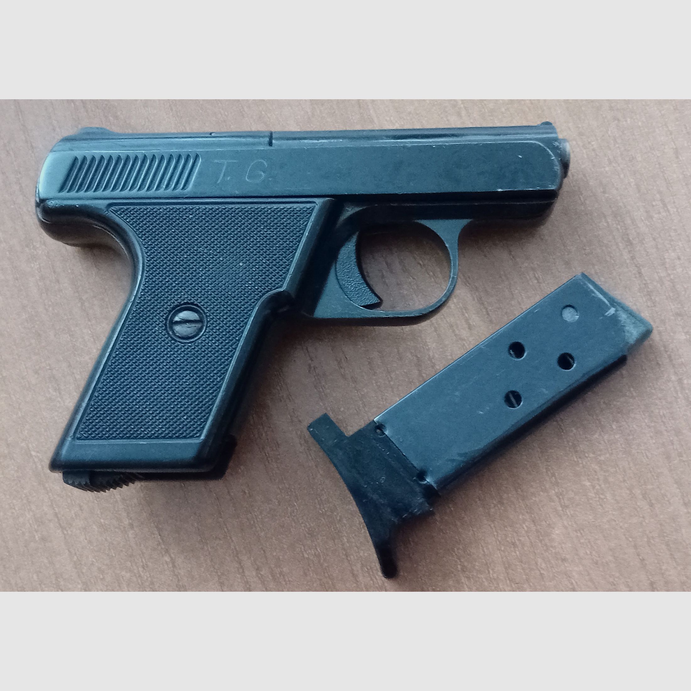 Alte Reck Protector Autom. Mod. “G5” im ersten PTB 12/ Kal. 8 mm Knall