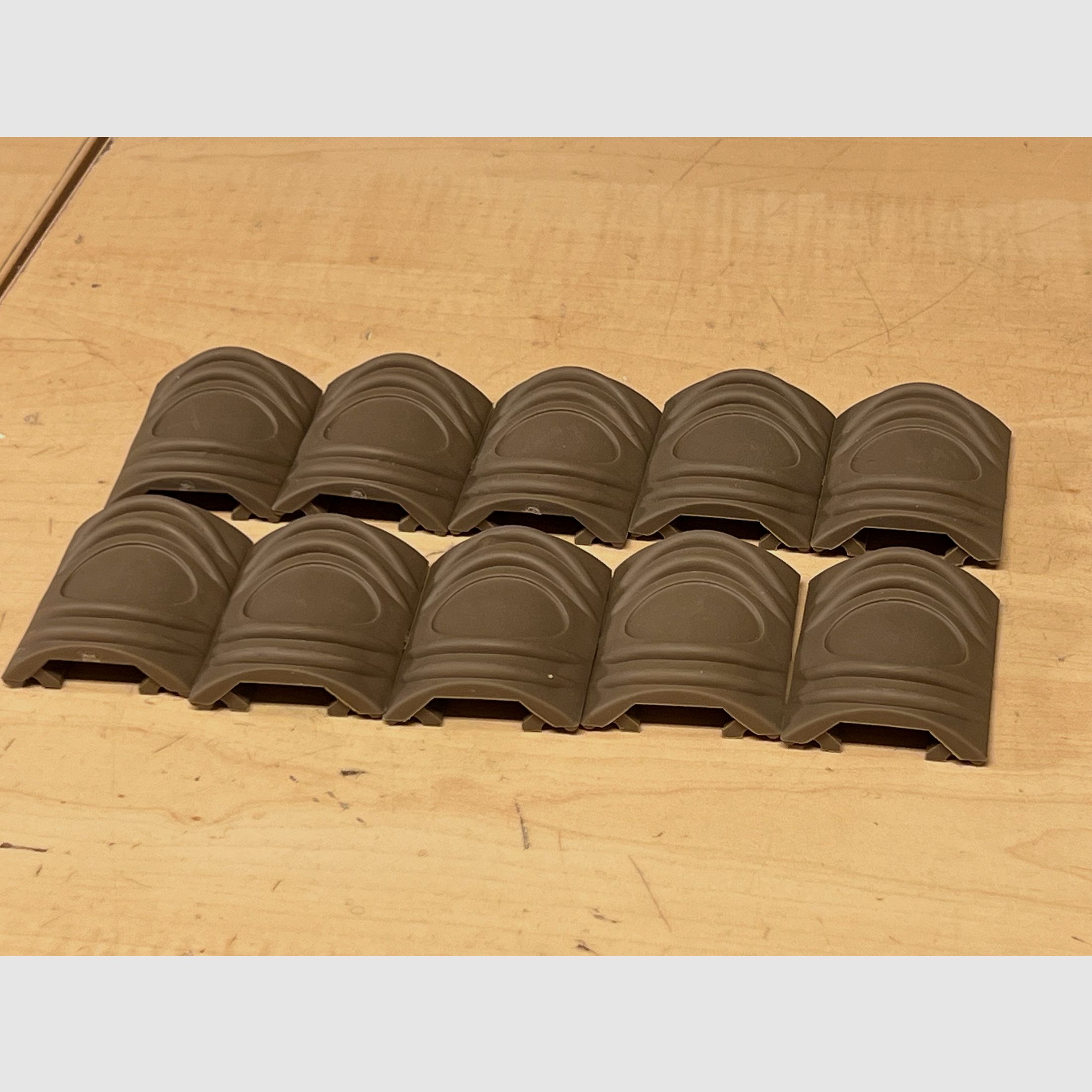 Picatinny kleine Rail Cover 10er Set in Dark Earth
