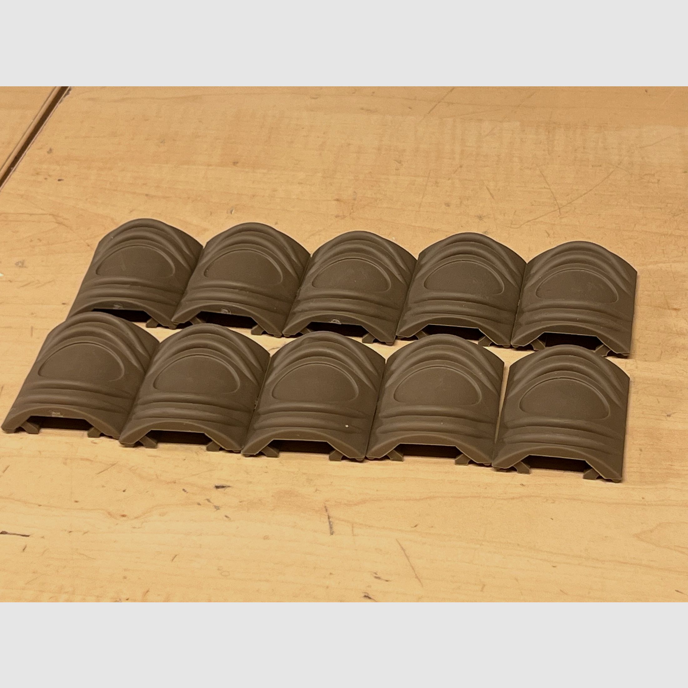 Picatinny small Rail Cover 10-piece set in Dark Earth