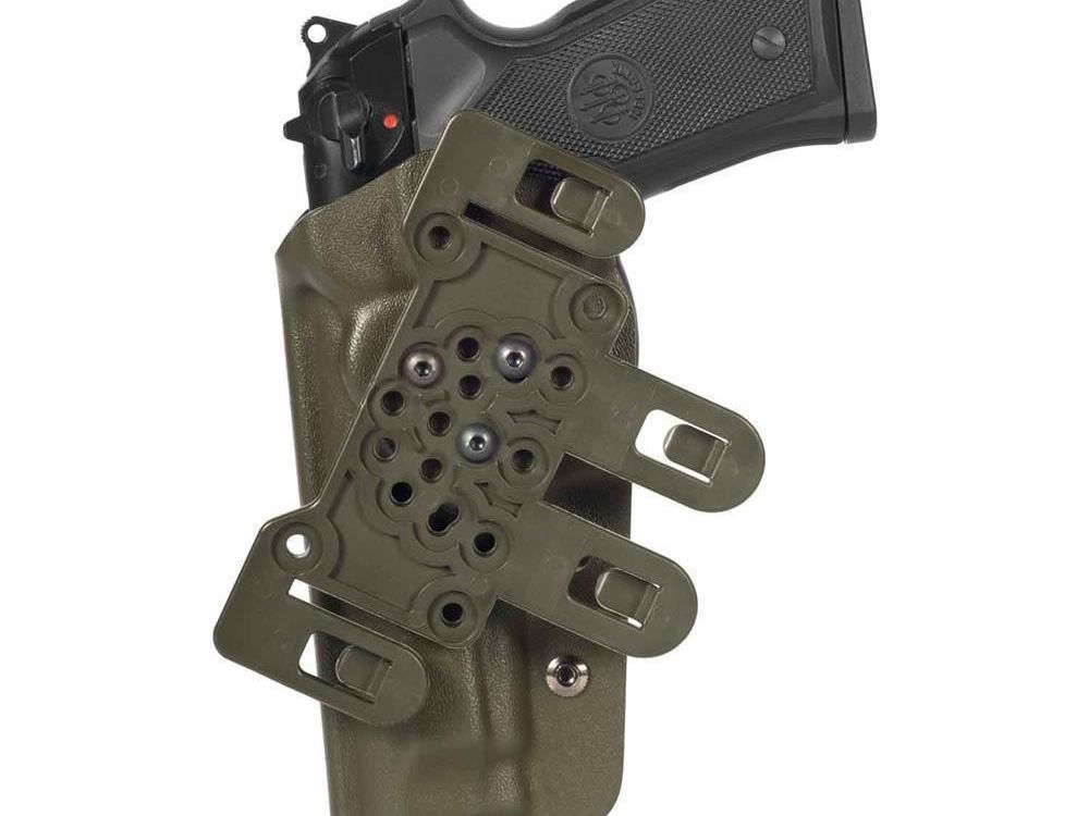Brustholster mit MOLLE Plattform Glock 17/18/22/31/37-Coyote Tan-Linkshänder