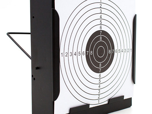 1x Scheibenkasten für Luftgewehr/Luftpistole 14x14cm (flach) mit Klammer für Zielscheiben > bis 7,5J