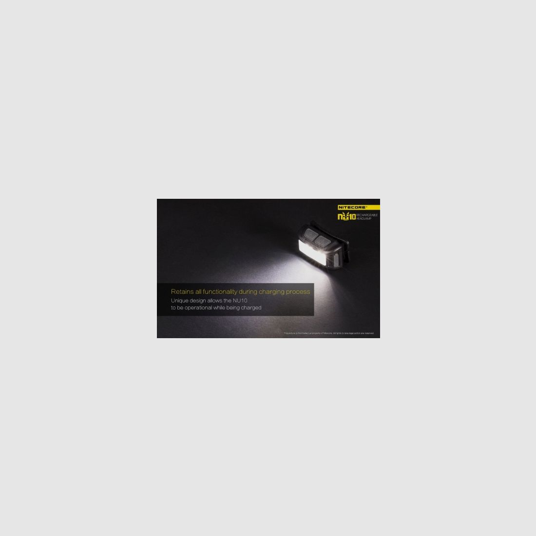 Nitecore NU10CRI Lampe frontale 115 lumens Jaune, image 12 sur 21