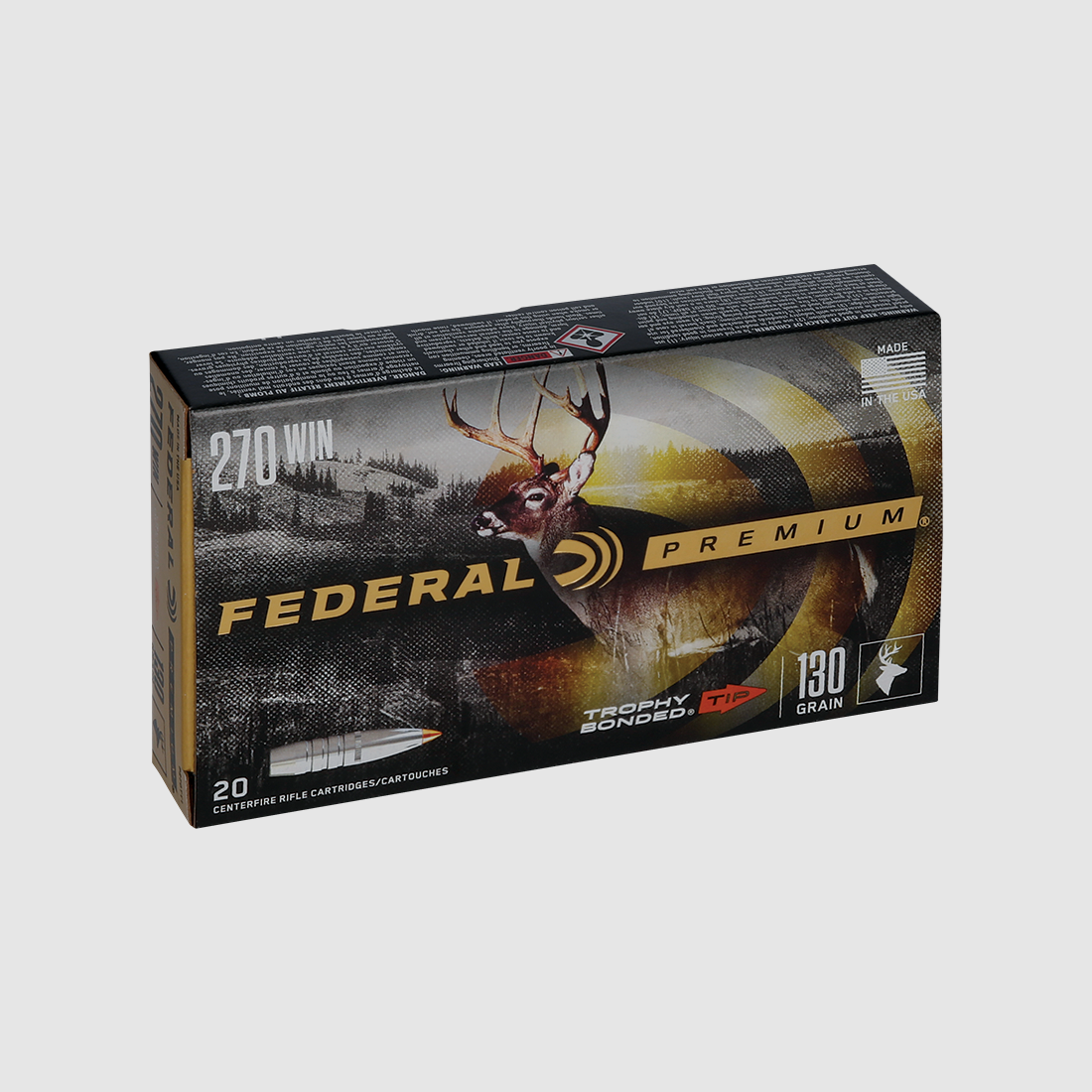 Patronen Federal Premium Geschoss Trophy Bonded Tip Kaliber 270 Win, Bild 2 von 10