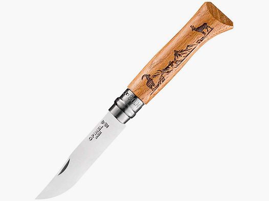 Opinel Knife No. 08 Animalia (Chamois motif)