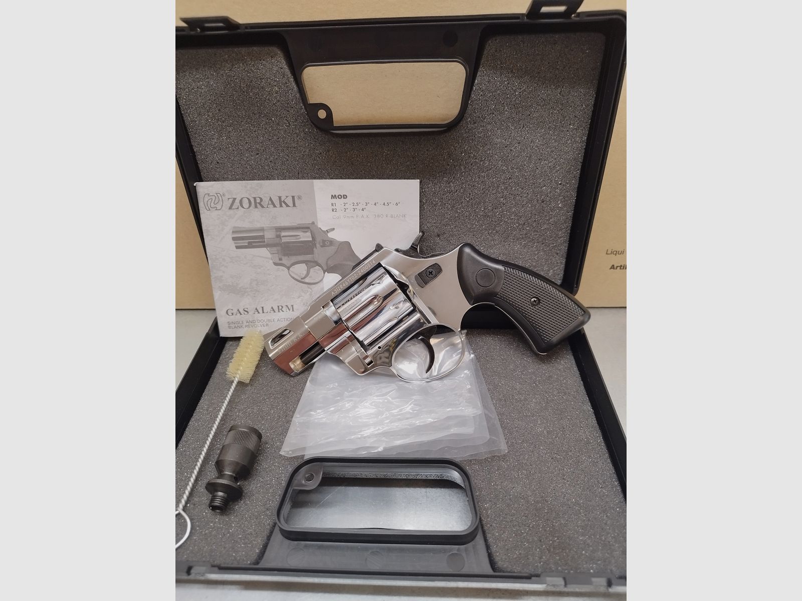 Zoraki R2 Blank firing revolver 2" 9 mm RK Shiny Chrome. !!!Like new!!!