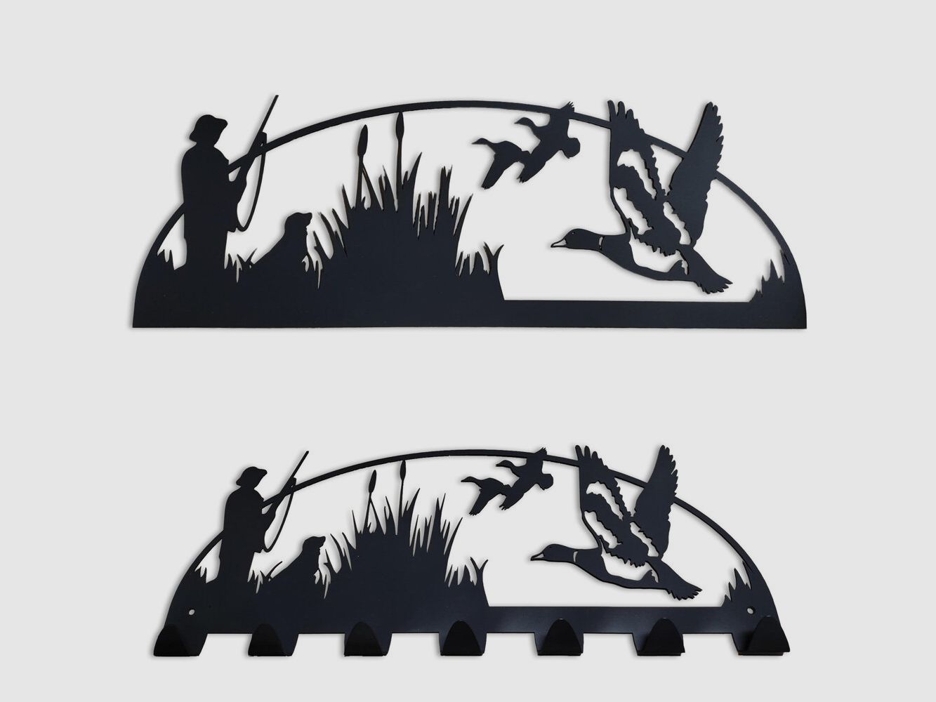 Lovergreen Dekoration Motiv schwarze Garderobe Flug von Enten