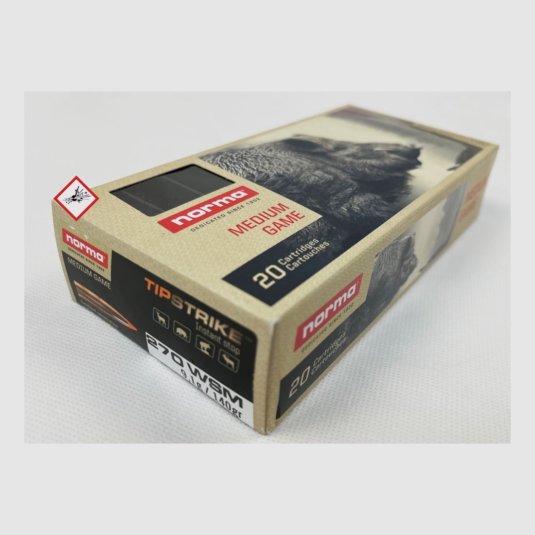 Norma Tipstrike hunting cartridge cal. .270 WSM 140grs