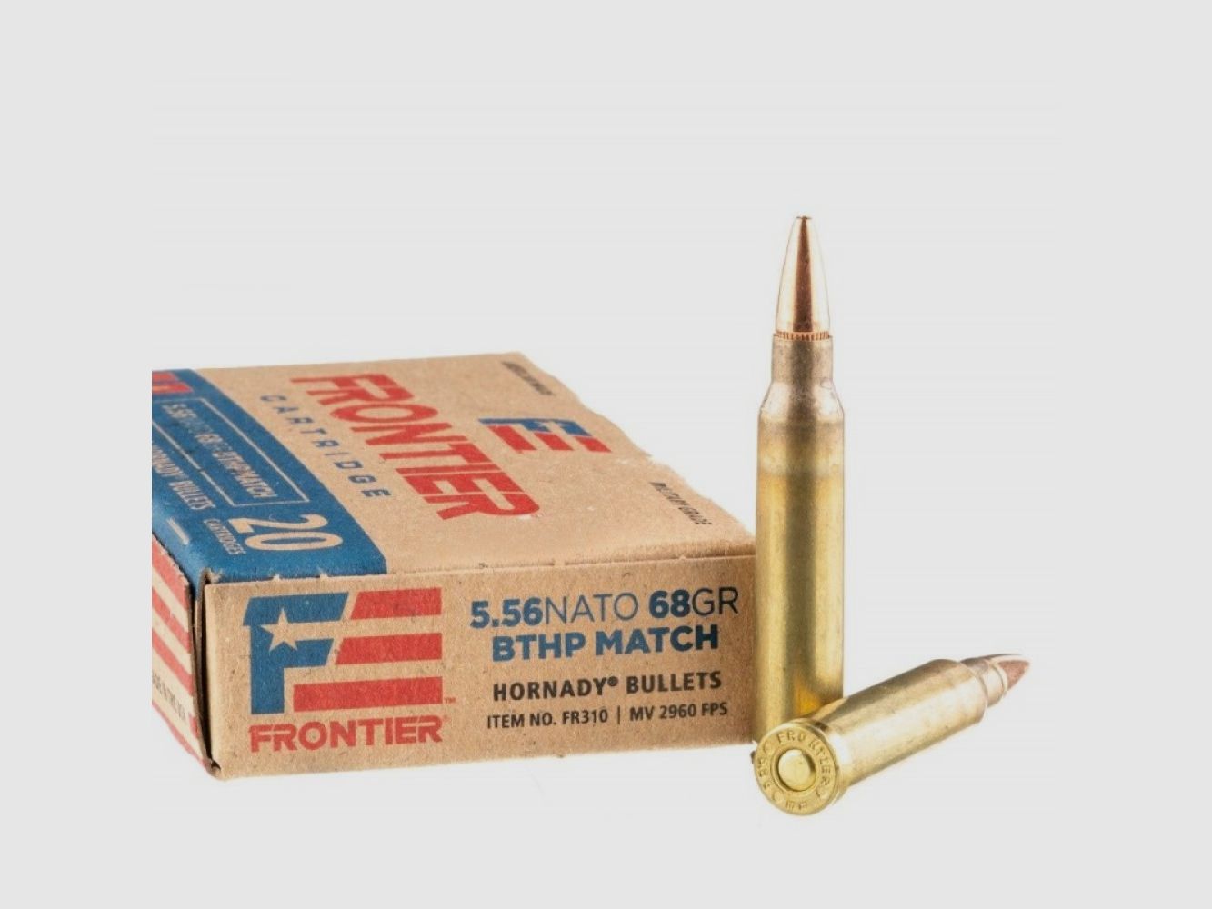 5.56 Nato Hornady FRONTIER® 68 gr BTHP MATCH™ VE20