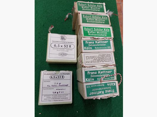 RWS 6,5x52R cartridges