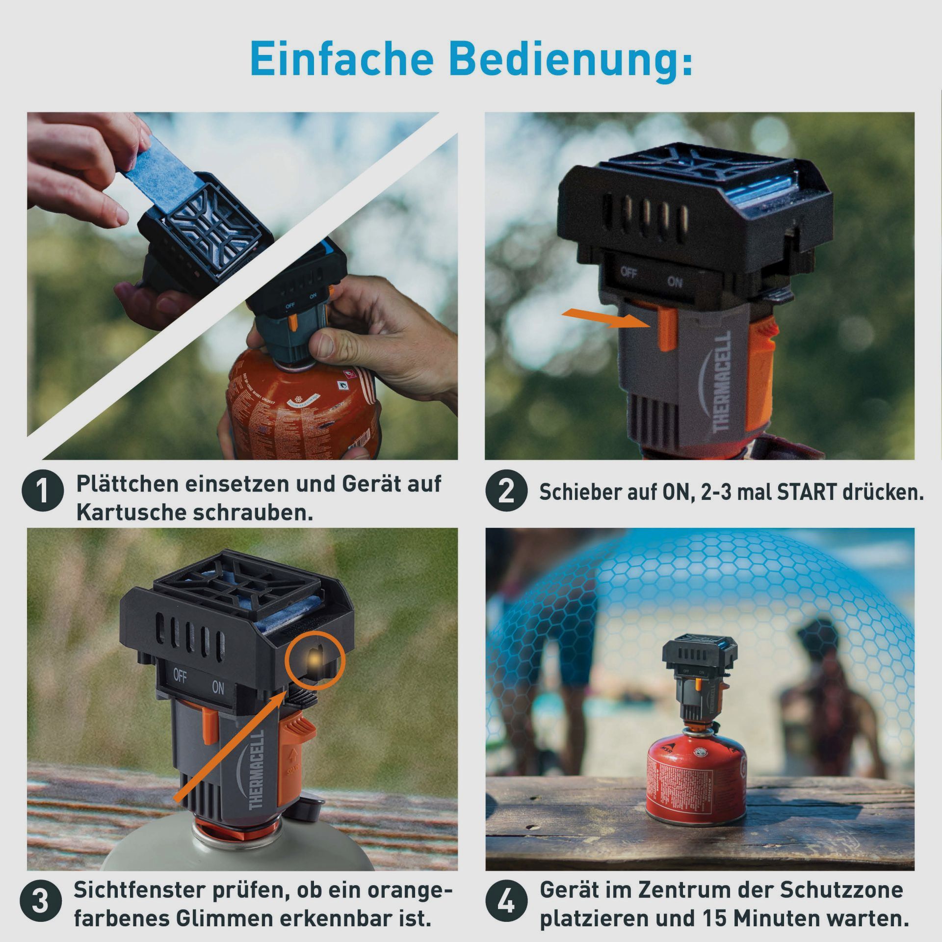 THERMACELL 920210 MR-BP Mückenabwehr Camping Backpacker