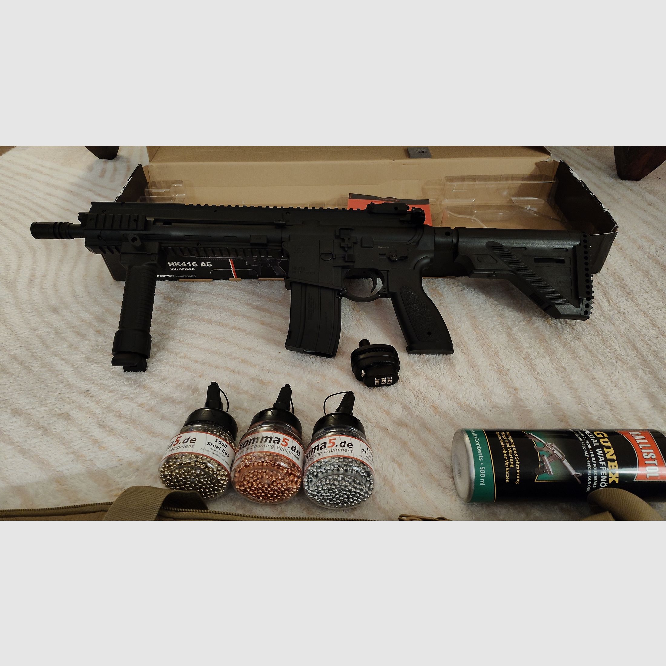Heckler&Koch HK416 A5 CO2 Kal. 4,5 mm Stahl BB inklusive Zubehör