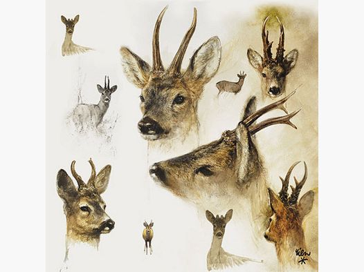 Hunting napkins roe deer