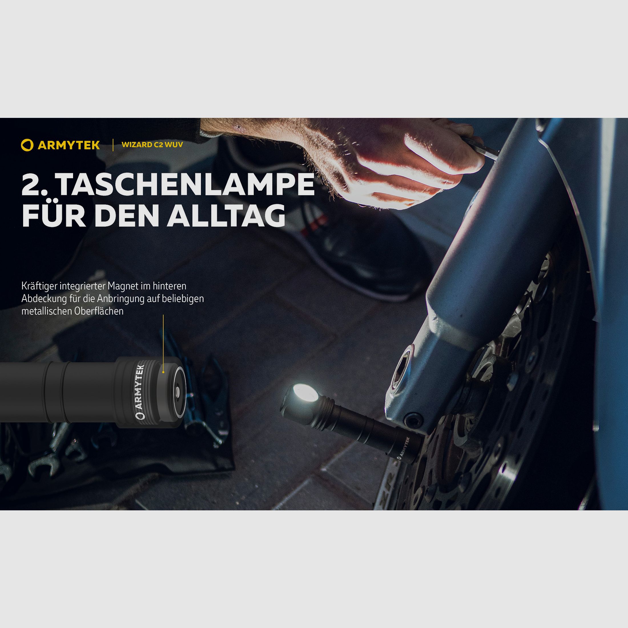 UV Stirnlampe | Taschenlampe Armytek Wizard C2 WUV – für Jagd / Outdoor / Camping, Bild 21 von 23