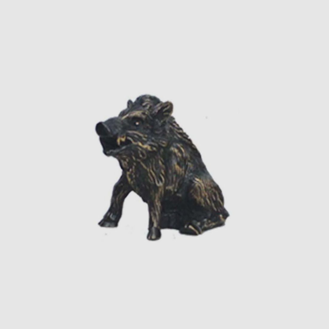 Lovergreen Accessoires Motiv Bronze patinierter Keiler (Zinn) D