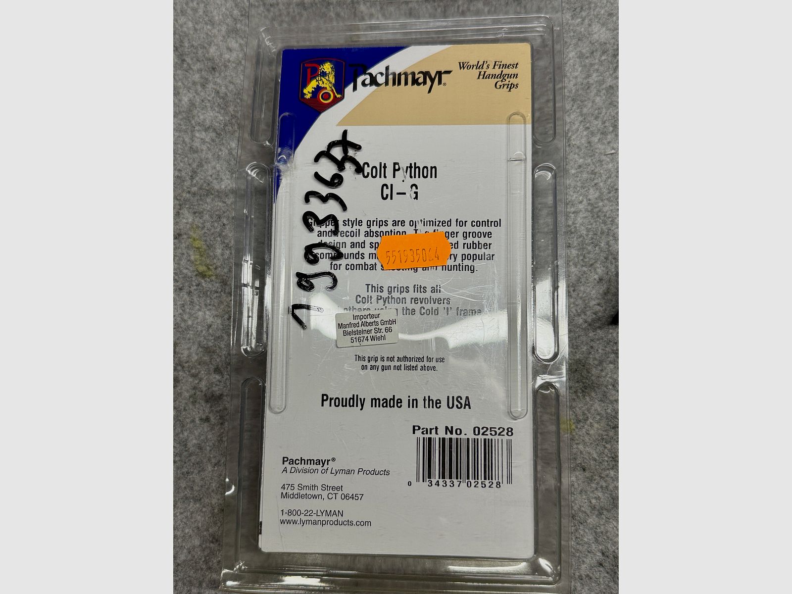 Pachmayr Gripper Grip Colt Python