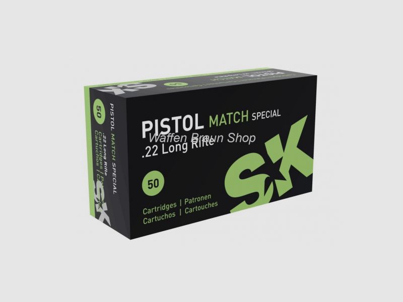 SK Randfeuerpatr., cal. .22 lfb, Pistol Match Special "" 50 Stück""