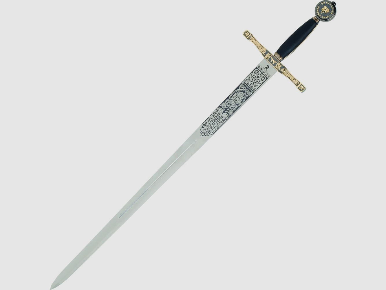 Szabla Excalibur z grawerunkiem i rowkiem na krew