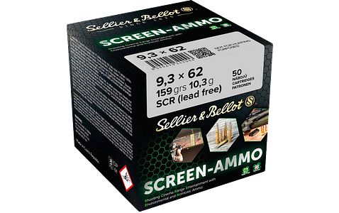 Sellier & Bellot 9,3x62 Screen-Ammo SCR Zink 10,3g/159grs.