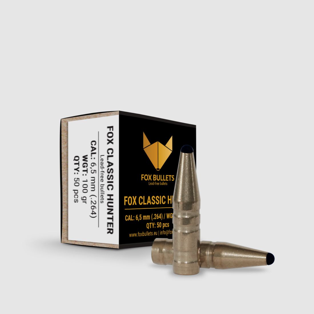 Fox Bullets Classic Hunter .264 6,5 g / 100 gr balles sans plomb – 50 pièces