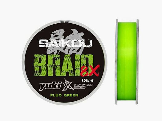 YUKI SAIKOU BRAID 8X FLUO GRÜN 150M