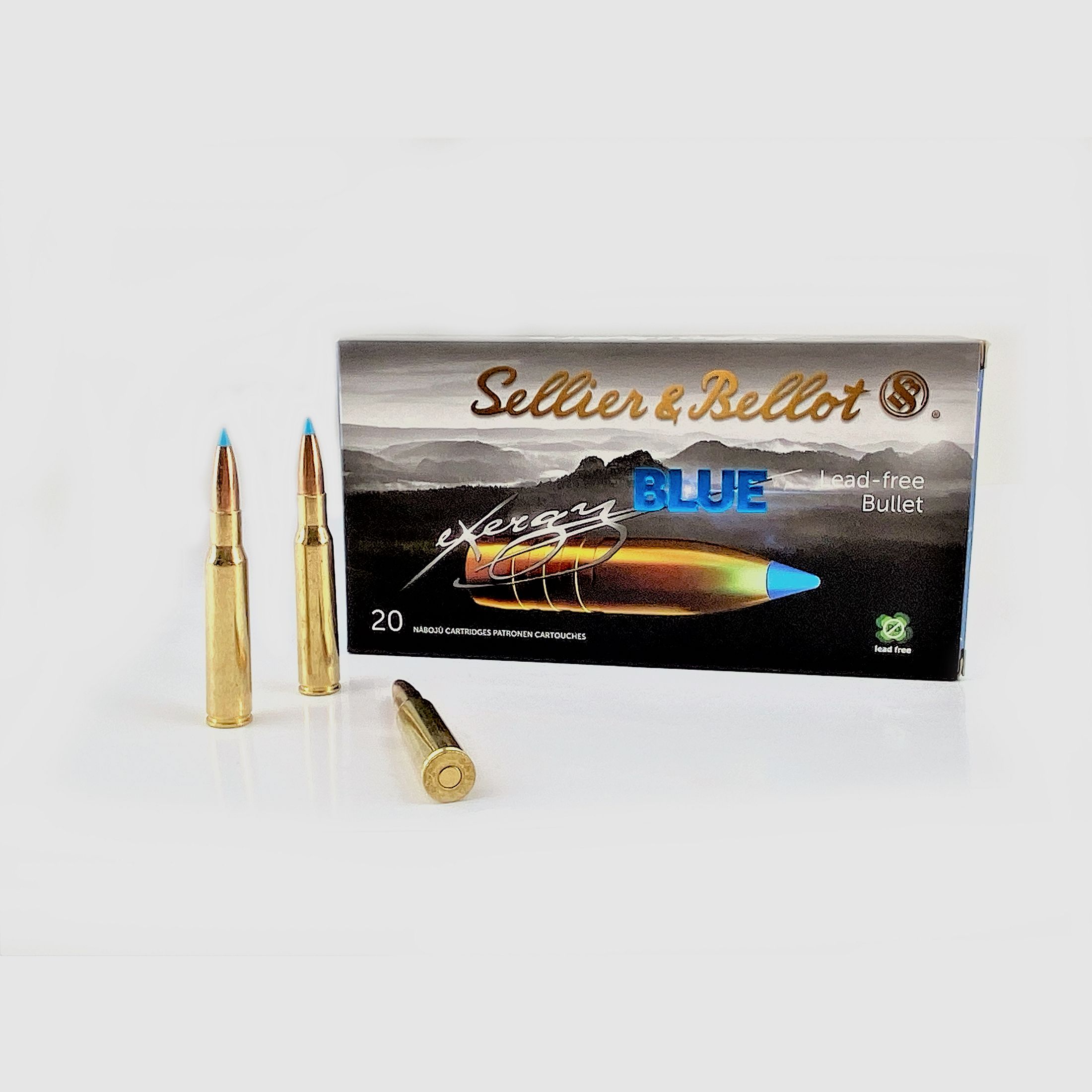 <S&B Büchsenpatrone 7x57 tipped eXergy blauw 9,7g/150grs