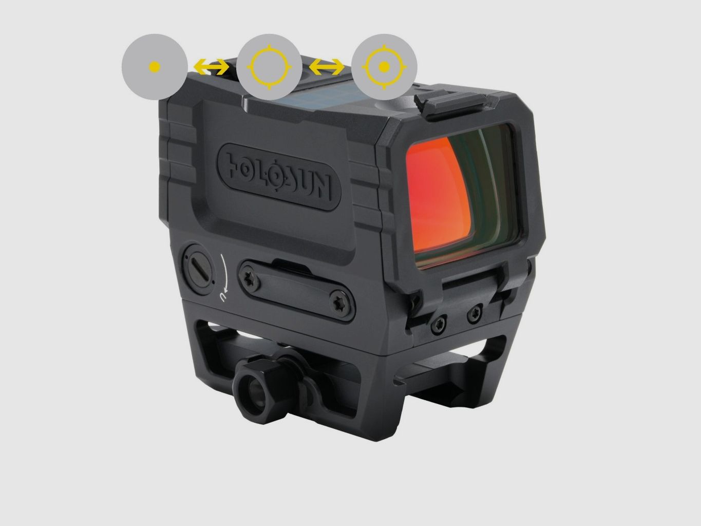 Holosun Reflexvisier AEMS-EVO-GD mit goldenem Wechselabsehen: 2MOA Dot & 65MOA Circledot, Bild 1 von 3