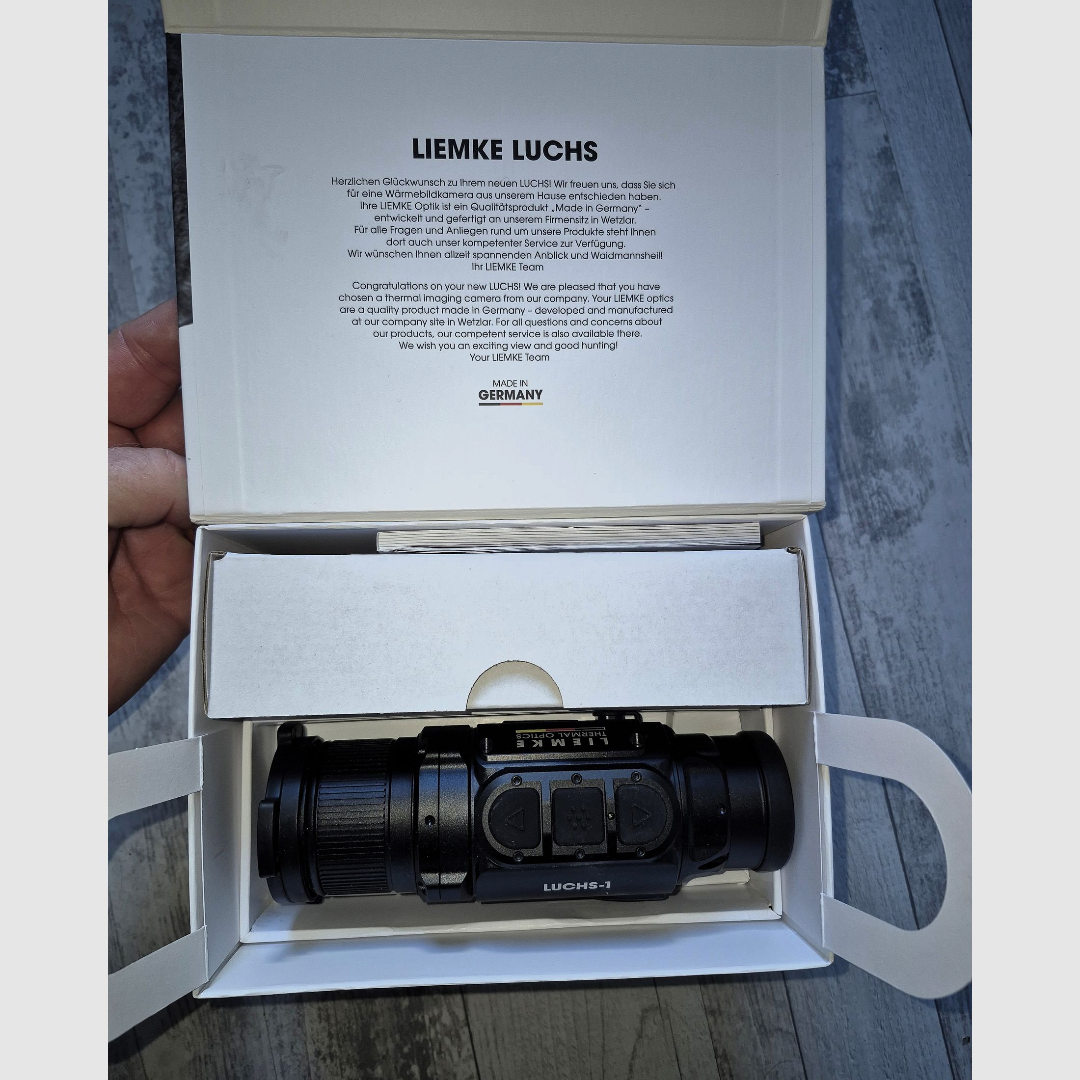 LIEMKE LUCHS-1 dispositivo de visión térmica, 640 x 512 píxeles