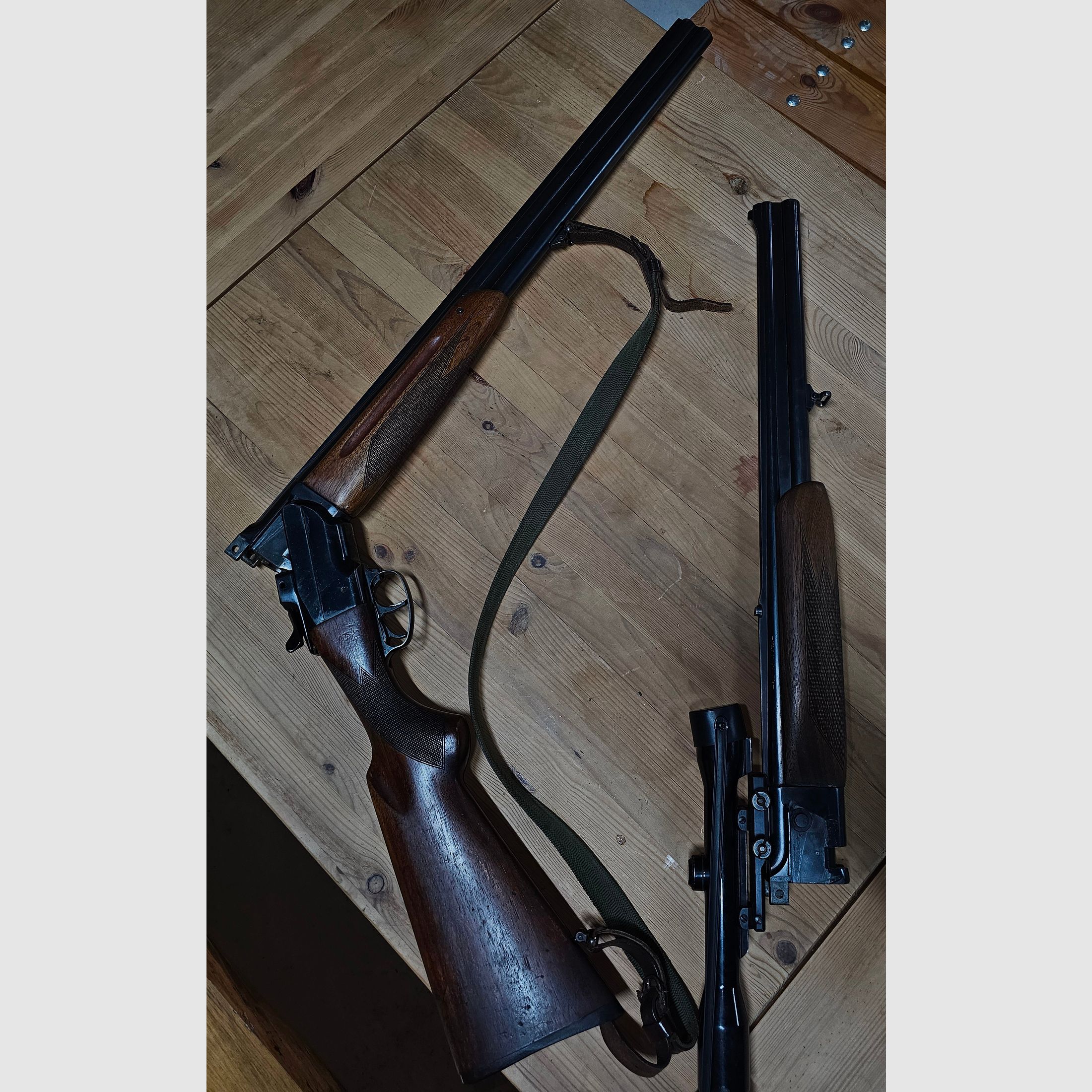 Bockdoppelflinte 16/70 mit wechsellauf 16/70-7x57R