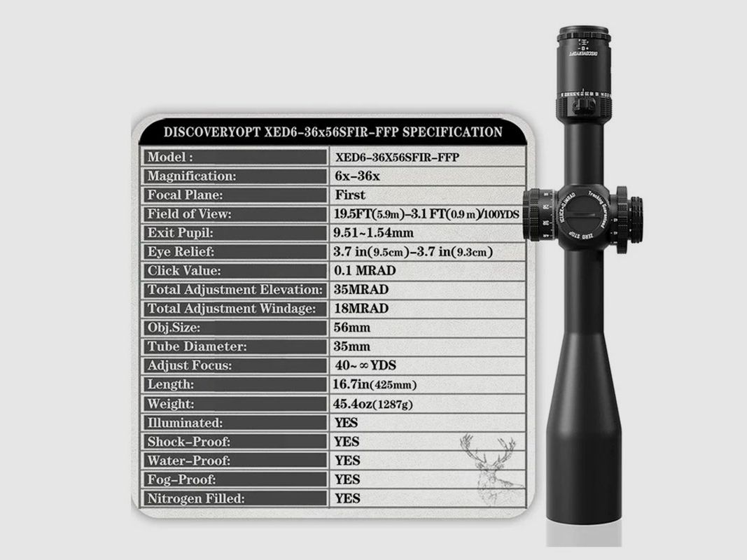 OPTIK – DISCOVERYOPT – XED 6-36x56SFIR FFP-Z, Bild 5 von 8