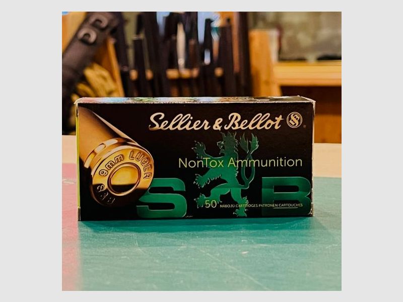 S&B 9mm Luger TFMJ Nontox 8,0g/124gr - 369,00€ za 1000 strzałów