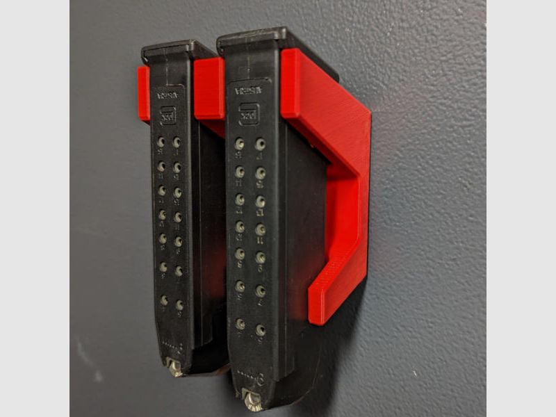 Magnetischer Glock-Magazinhalter für zweireihige 9mm, .40 S&W und .357 Sig Magazine für Waffenschrank - Zubehör für den Waffenschrank