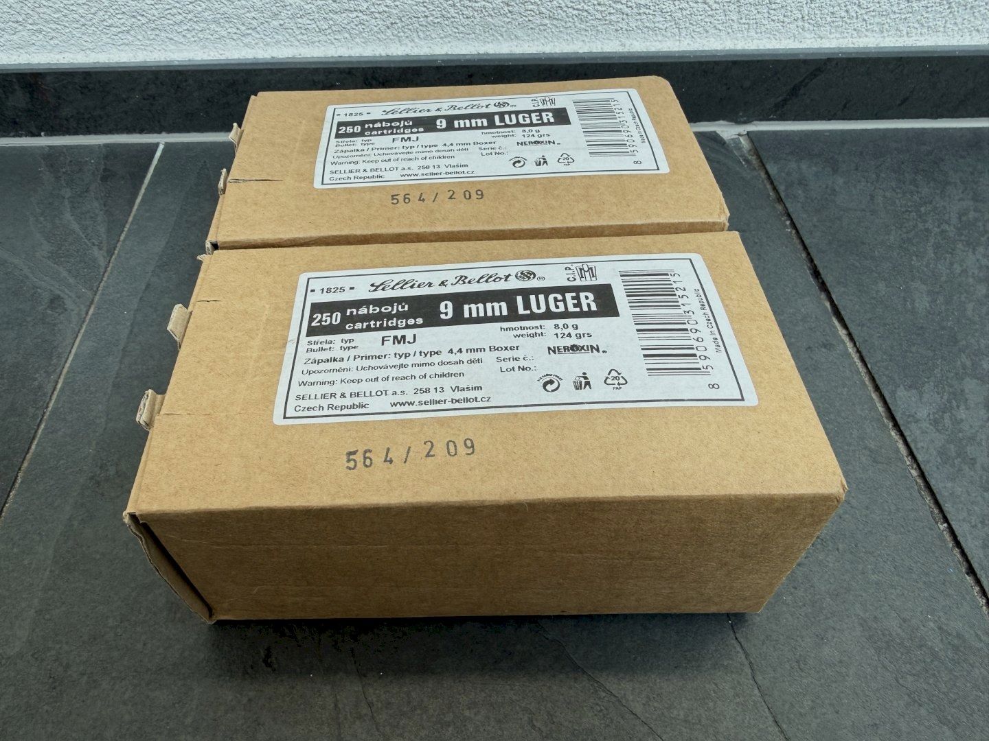 Sellier & Bellot 9 mm Luger, 124 grs FMJ – 500 Schuss