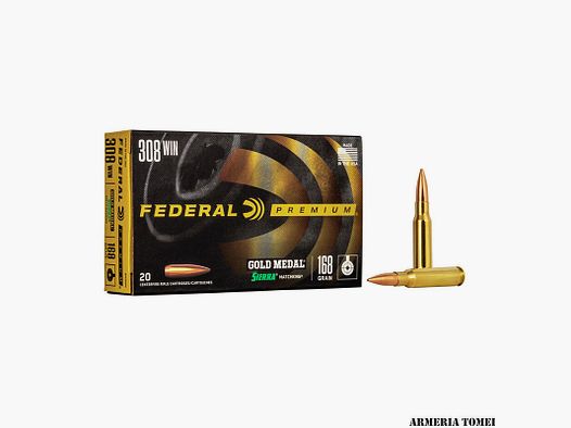 FEDERAL – PREMIUM GOLD METAL SIERRA MATCHKING 308 WIN 168GR (GM308M)