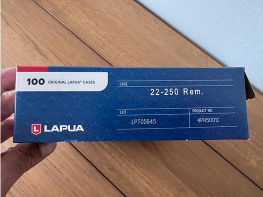 100 nieuwe Lapua cases Kal. 22-250