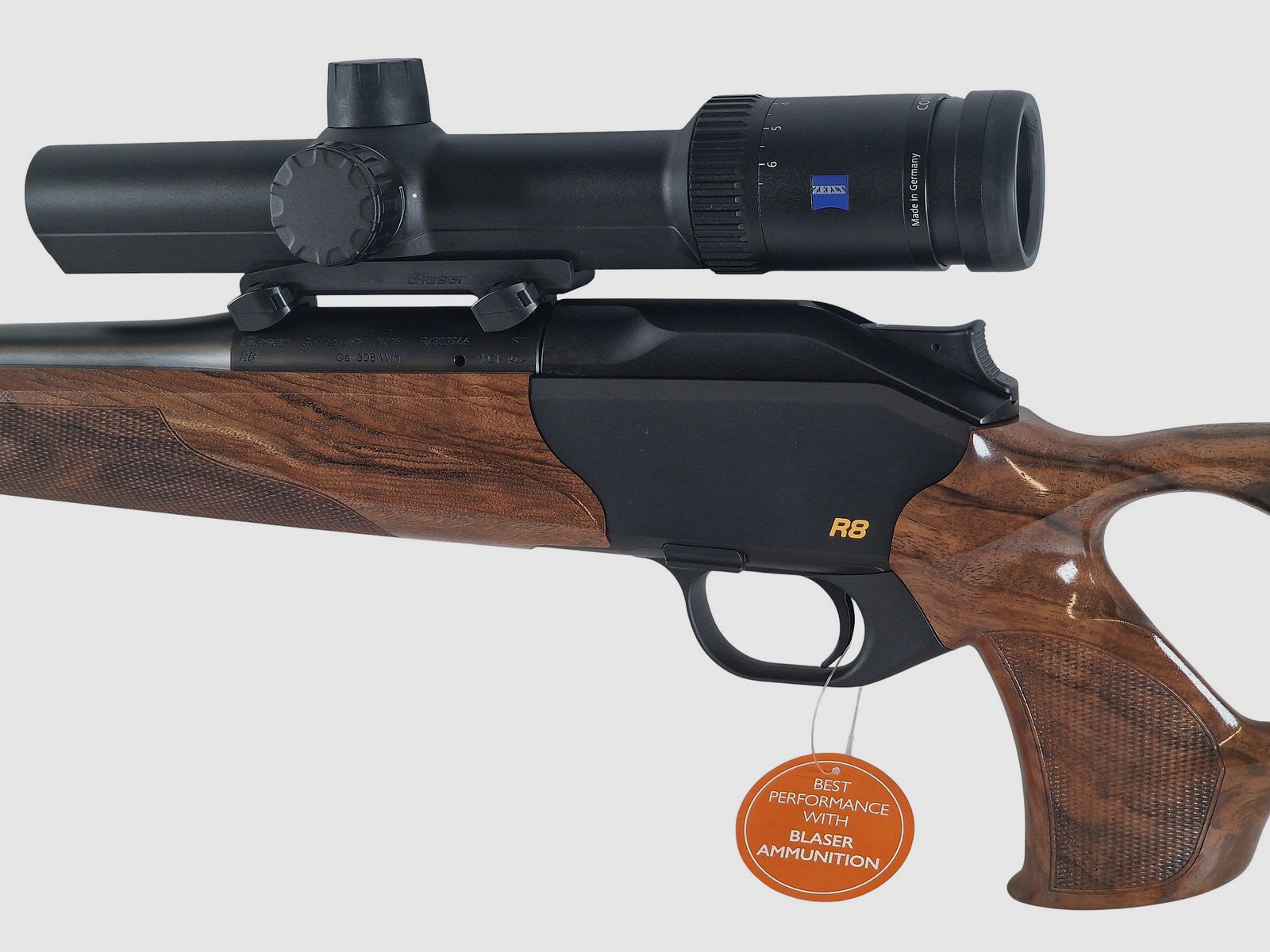 Blaser R8 Success Cal. 308 avec silencieux et lunette de battue Zeiss V6 1-6X24 LP immédiatement disponible, image 3 sur 13