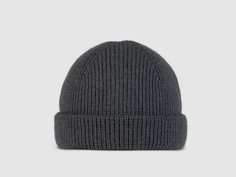 Buff merino wool docker beanie Ervin grey