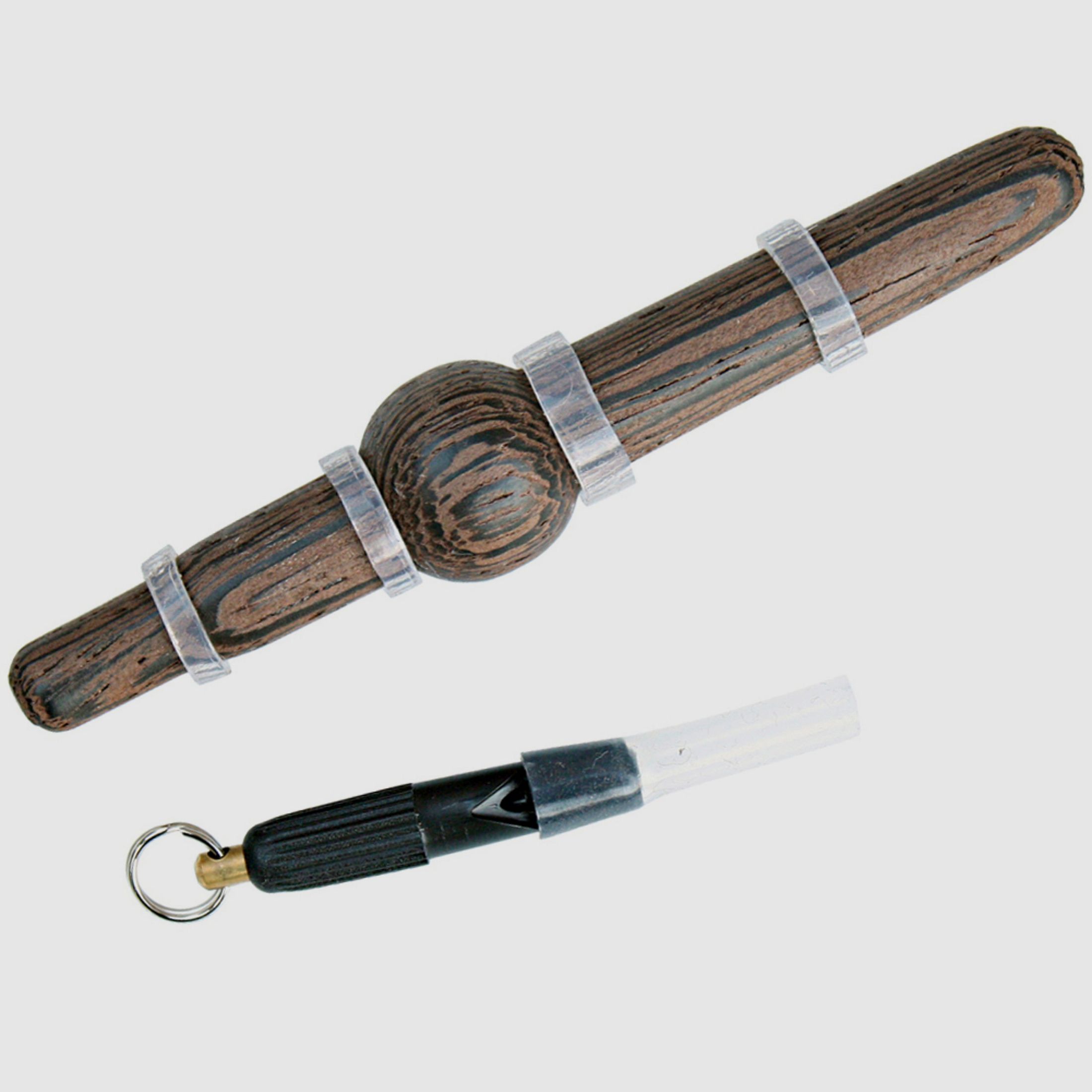 Set de caza Weisskirchen con boquillas de madera noble y silbato