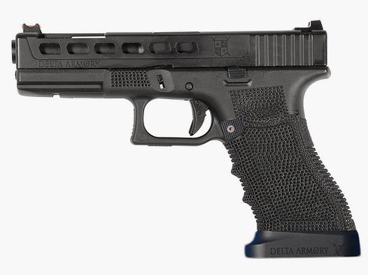 P06 GBB Airsoft Pistole mit Grip Stippling in Schwarz | Delta Armory