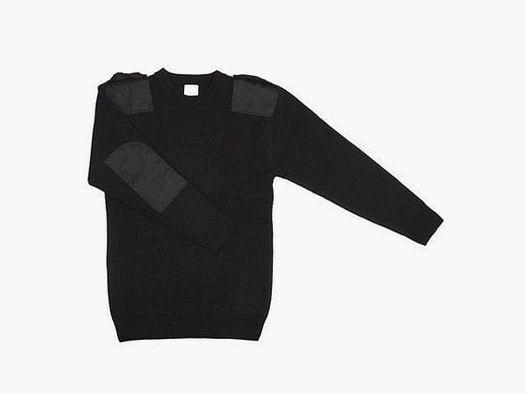 Wool Commando Sweater (fine knit) Black