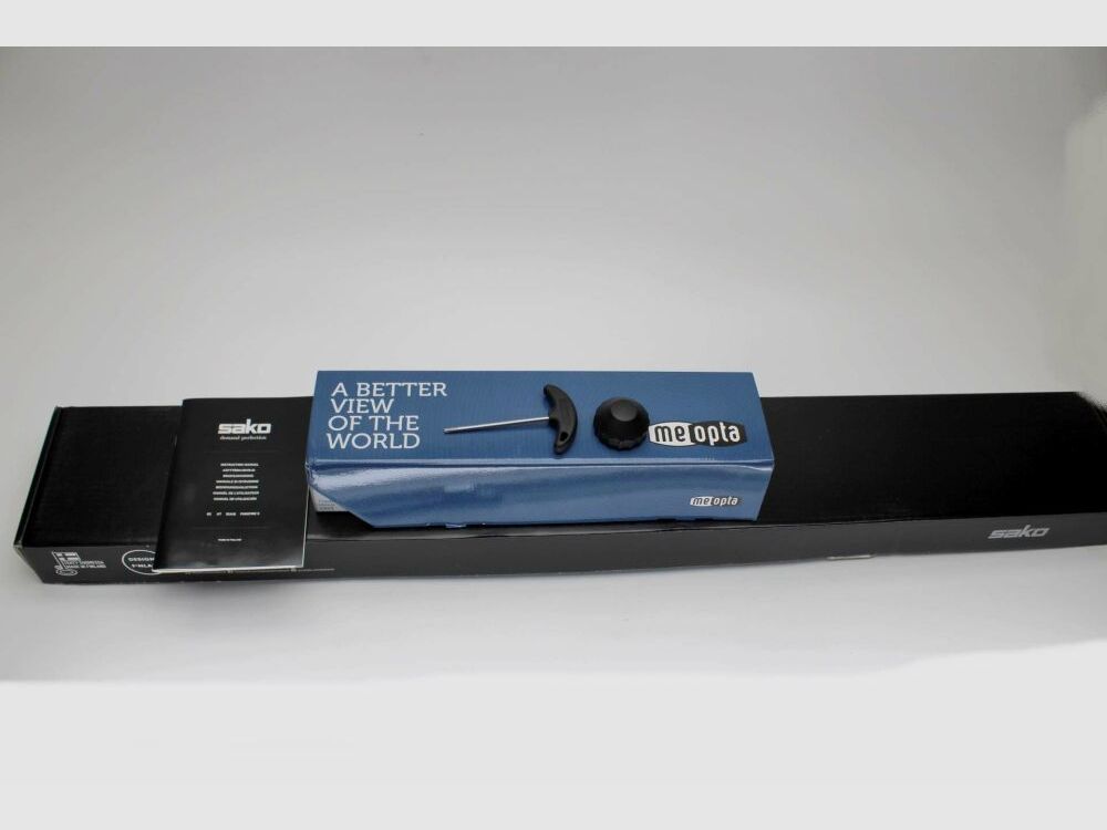 Rep. Büchse Sako 85 Varmint Kurz kannelierter Lauf Meopta 3-12x56 auf Dentl .222Rem