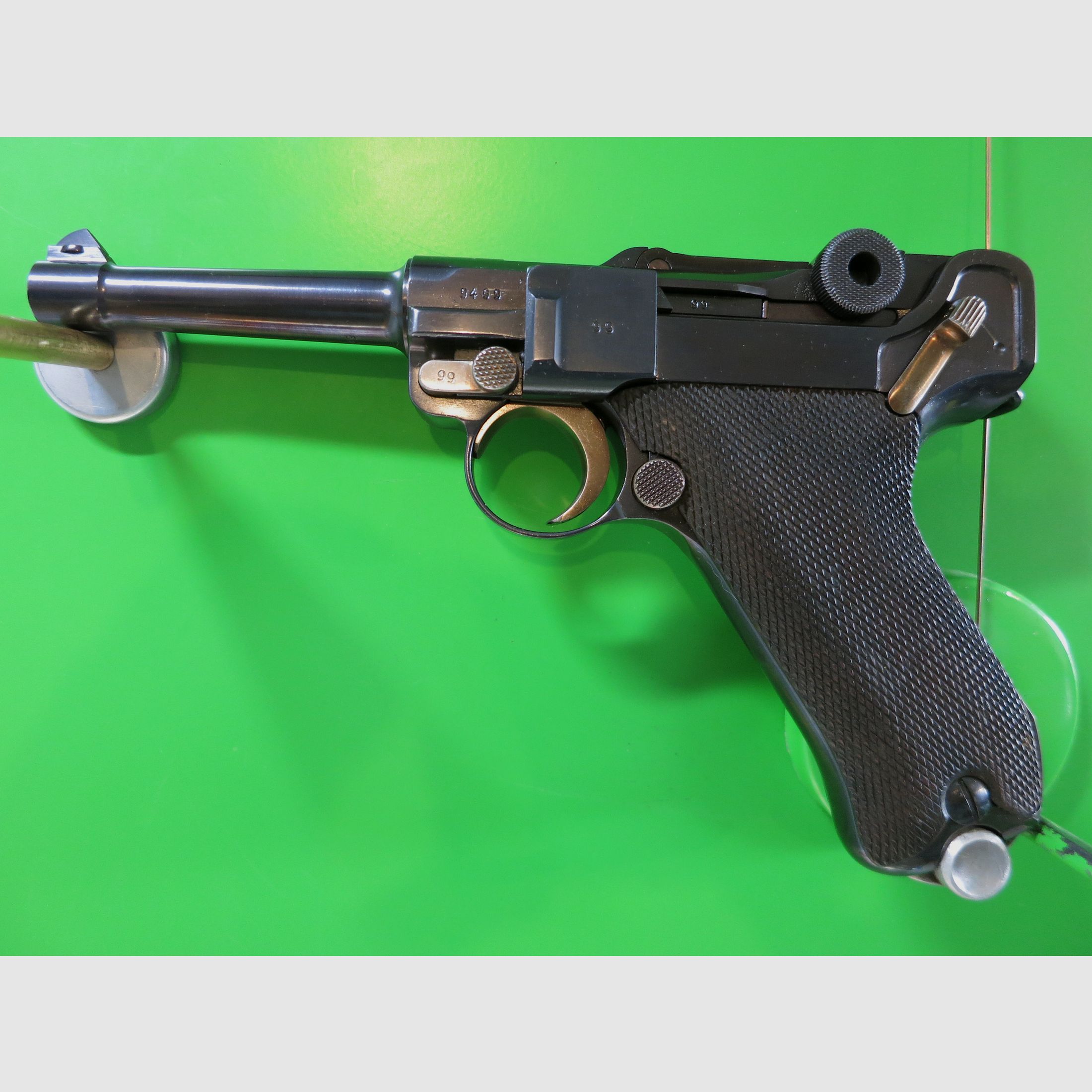 Mauser Oberndorf S/42 1936, Pistole 08 P08, 9 mm Luger, nummerngleich + perfekt!     #11, Bild 13 von 13