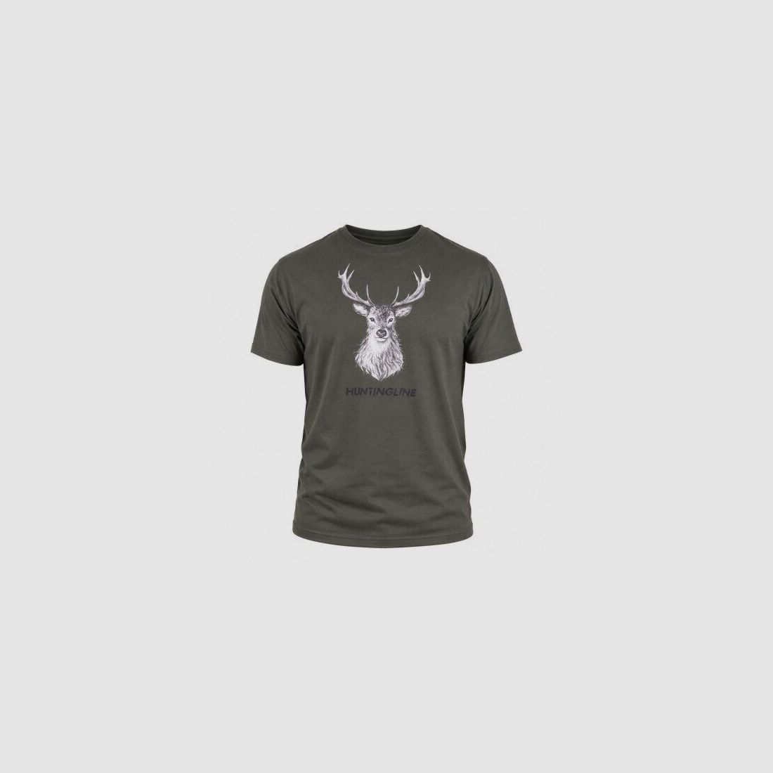 Huntingline T-shirt motif ""Cerf"" olive S, image 2 sur 2
