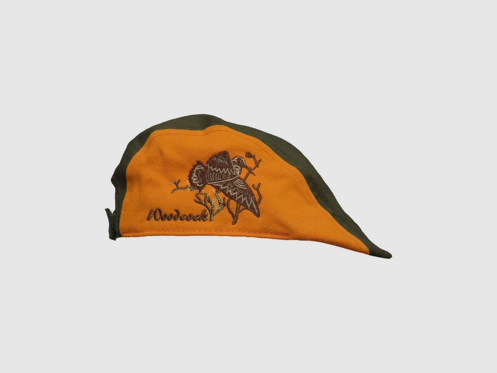 Grüne und orange hochsichtbare Kappe mit Beccaccia Woodcock Stickerei, Bild 1 von 2
