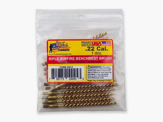 12 Barrel Brushes Bronze .22lr Pistol
