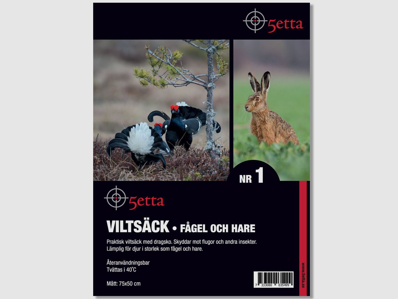 5etta Wild Sack No. 1 Hares & Birds 75x50cm
